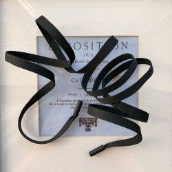 Шнурки для одежды черные с матовыми концевиками