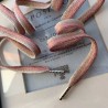 Шнурок полосатый для спортивной одежды в розовых тонах