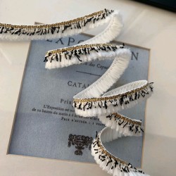 Тесьма бахрома односторонняя с нитью люрекса