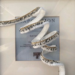 Тесьма бахрома односторонняя с нитью люрекса