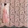 Ткань кружево персиково-розовое с фестонным краем
