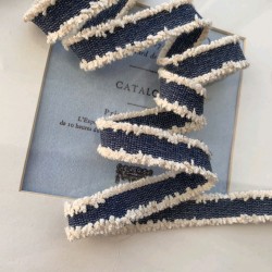 Тесьма для одежды джинсовая с бахромой