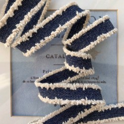 Тесьма для одежды джинсовая с бахромой