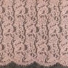 Ткань кружево персиково-розовое с фестонным краем