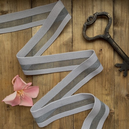 Трикотажные подвязы прозрачные,спокойного серого оттенка 2