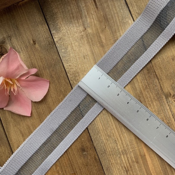 Трикотажные подвязы прозрачные,спокойного серого оттенка