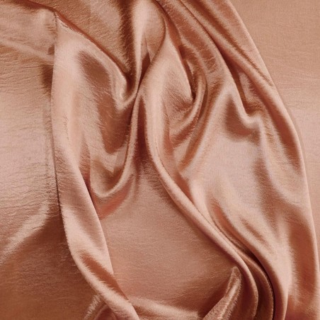 Ткань атласная розово-коралловая