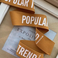 Тесьма мягкая репсовая с принтом