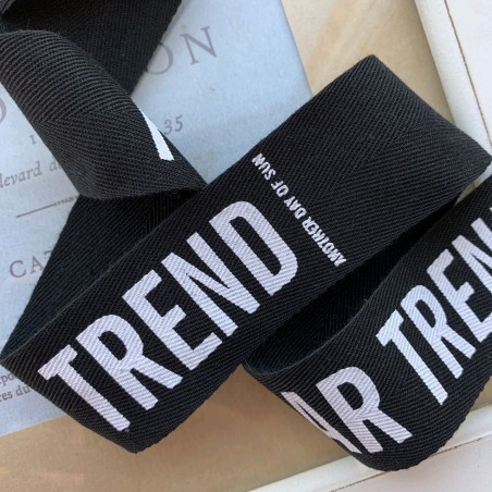 Тесьма мягкая репсовая с принтом