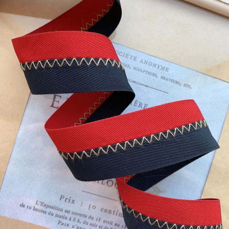 Тесьма репсовая декоративная двухцветная