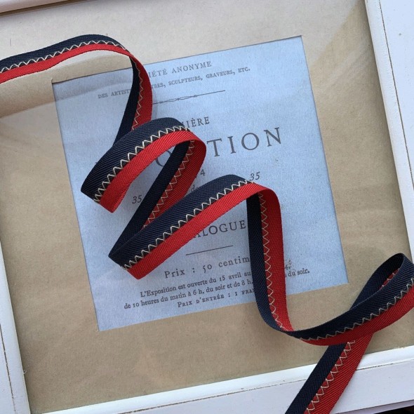 Тесьма репсовая декоративная двухцветная