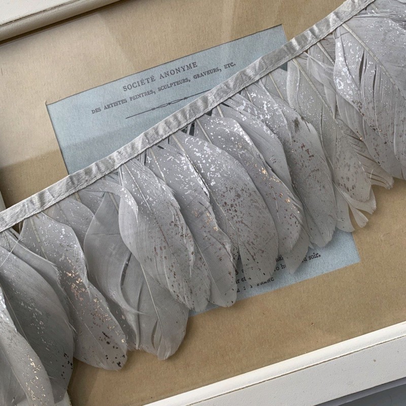 Перья натуральные на атласной основе