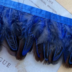 Перья натуральный на атласной основе