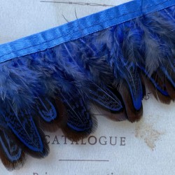 Перья натуральный на атласной основе