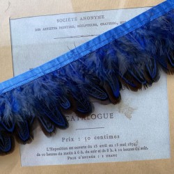 Перья натуральный на атласной основе