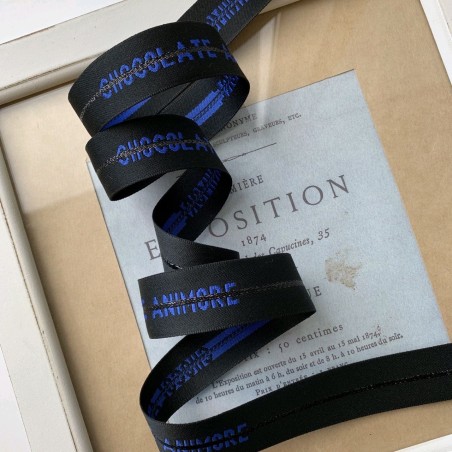 Тесьма репсовая с ярким текстом