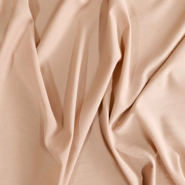 Ткань хлопок эластичный плательный теплый карамельный бежевые