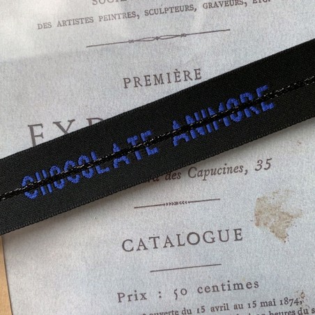 Тесьма репсовая с ярким текстом