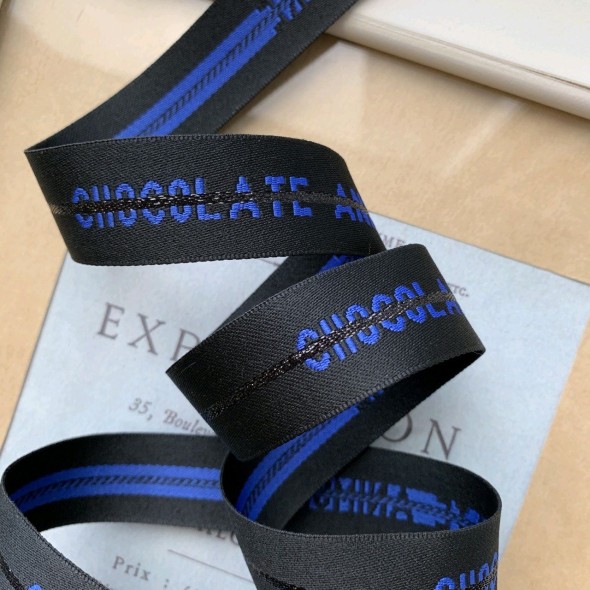 Тесьма репсовая с ярким текстом