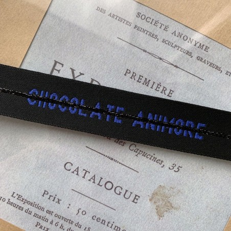 Тесьма репсовая с ярким текстом