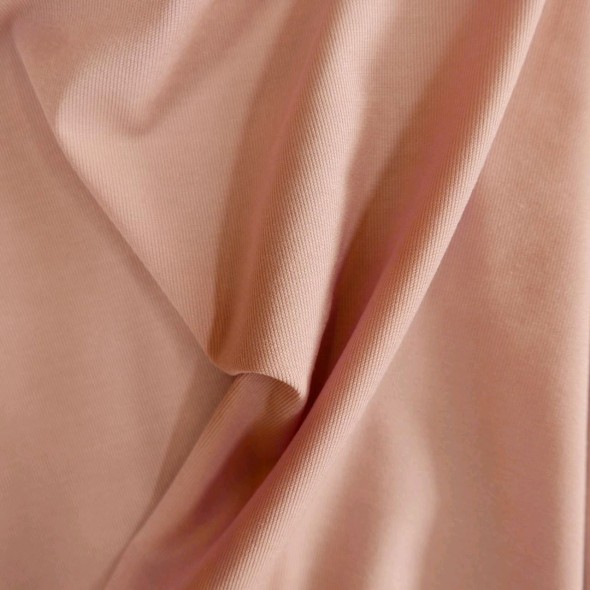 Ткань хлопок эластичный плательный нежно-розовый