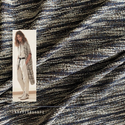 Трикотаж букле меланжевый с нитями бронзового люрекса