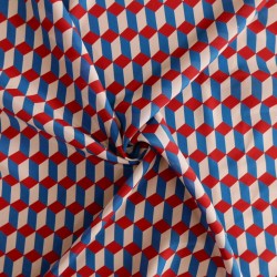 Ткань шелк 100% с геометрическим принтом