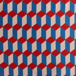 Ткань шелк 100% с геометрическим принтом