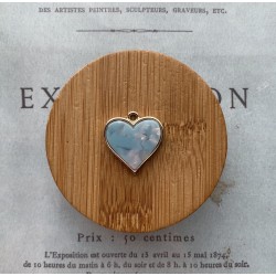 Подвеска сердечко из металла и пластика