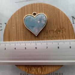 Подвеска сердечко из металла и пластика