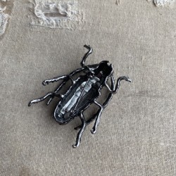 Брошь жук металл с эмалью