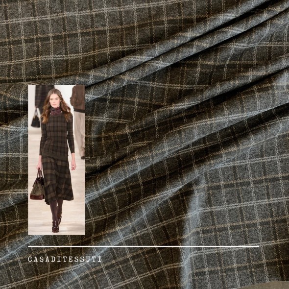 Джерси в клетку в бежевого-серых тонах