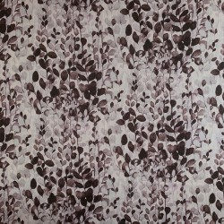 Шифон прозрачный слегка жатый розовый с принтом