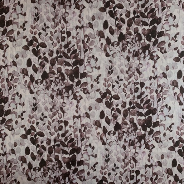 Шифон прозрачный слегка жатый розовый с принтом