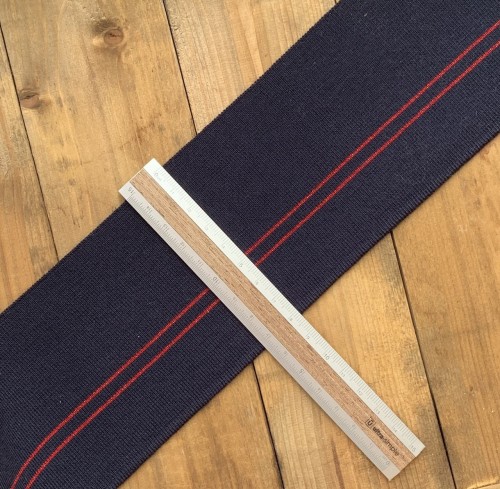 Подвязы трикотажные темно-синие с красными полосками 2