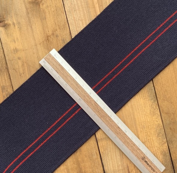 Подвязы трикотажные темно-синие с красными полосками