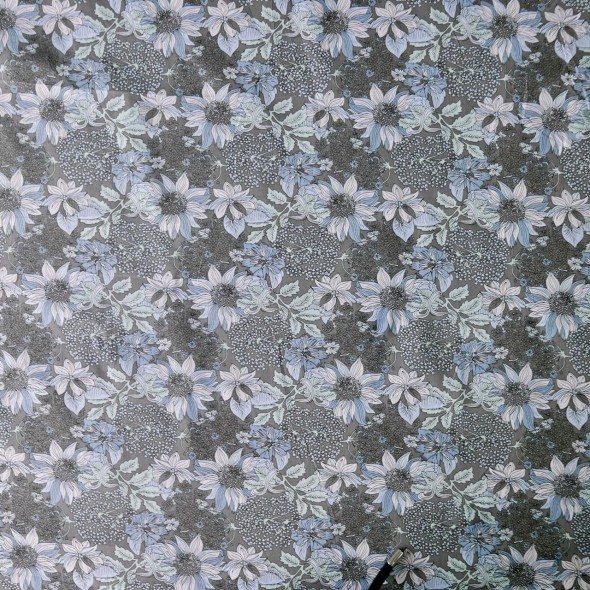 Ткань хлопок натуральный с цветочным принтом