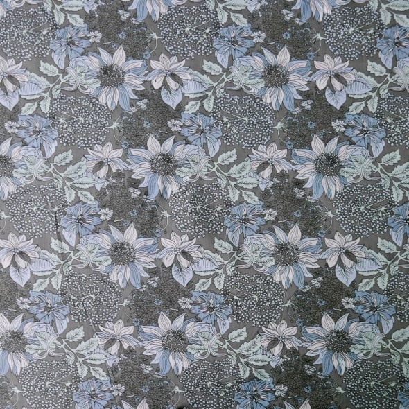 Ткань хлопок натуральный с цветочным принтом