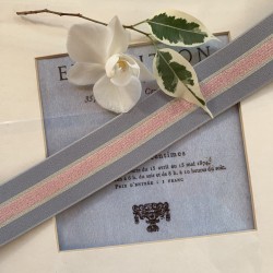 Резинка эластичная для поясов розовая в серо-розовых тонах