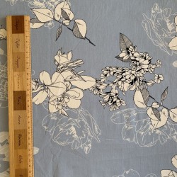 Ткань хлопок лёгкий летний с цветочным принтом