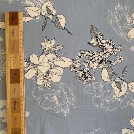 Ткань хлопок лёгкий летний с цветочным принтом