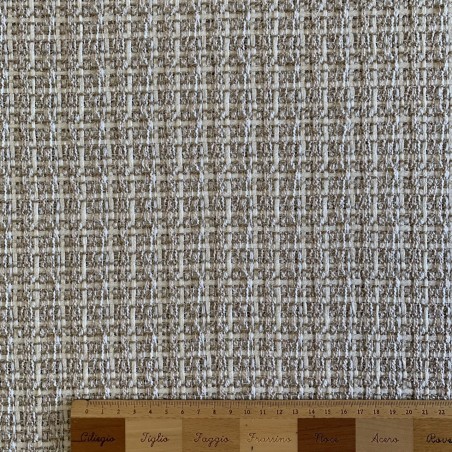 Твид вискозный мягкий бежевый с нитью тонкого люрекса