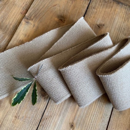 Подвязы трикотажные однотонные бежевые вискозные