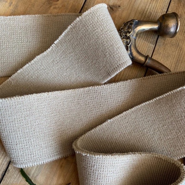 Подвязы трикотажные однотонные бежевые вискозные