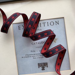 Средней плотности репсовая лента темно-синяя со звёздами