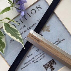 Средней плотности репсовая лента темно-синяя однотонная