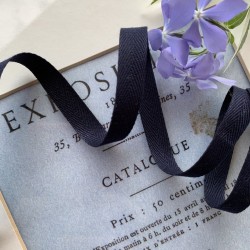 Средней плотности репсовая лента темно-синяя однотонная