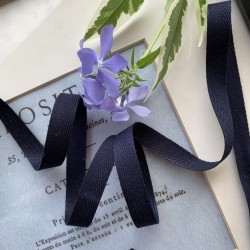 Средней плотности репсовая лента темно-синяя однотонная