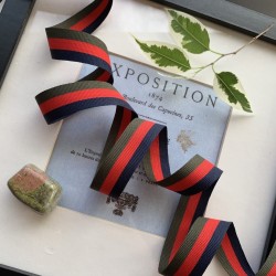 Полосатая репсовая трехцветная лента, мягкая, универсальная .