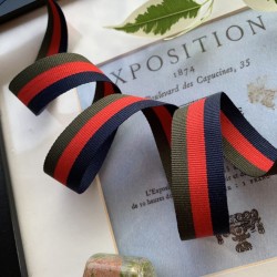 Полосатая репсовая трехцветная лента, мягкая, универсальная .